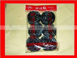 Detailed Product Description scourer made of 0.13mm stainless steel wire, galvanized wire, ir