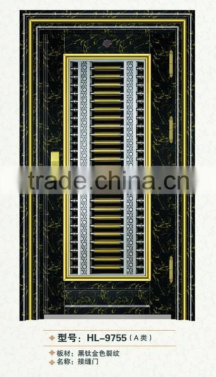 Stainless steel imitate bark grain security front door/entry door seam door