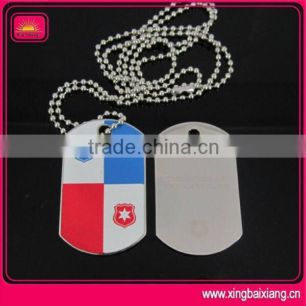 Custom anodized aluminum dog tag with laser engraving