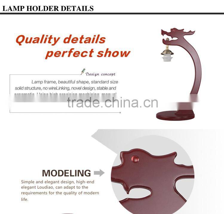 Chinese porcelain red flower ceramic study table lamp