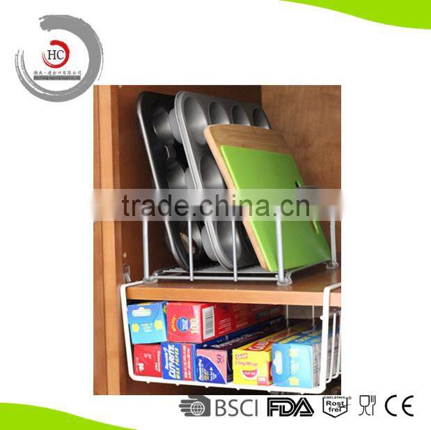 Multifunction iron flooding plastic cabinets basket tableware basket hanging basket