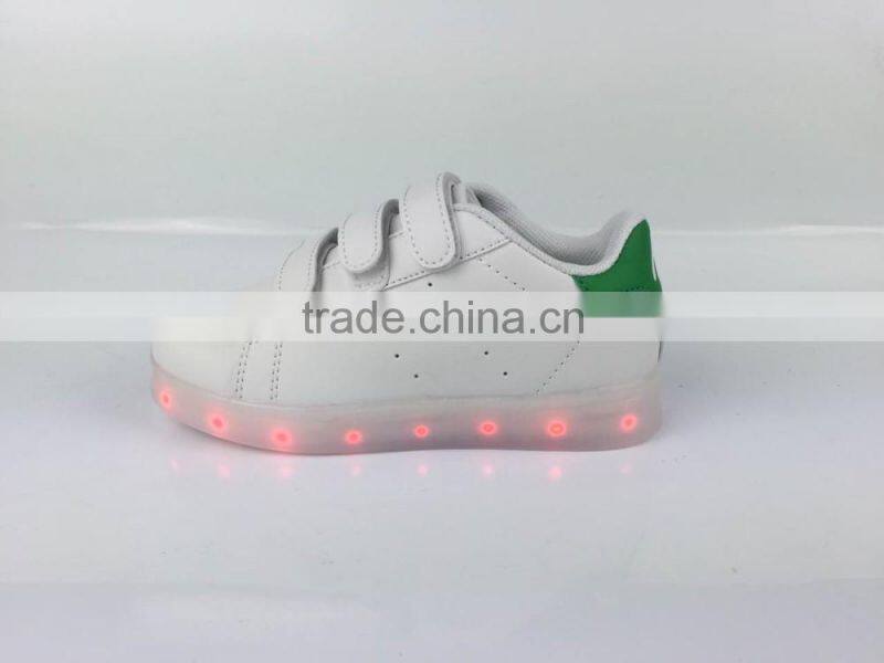 Hot selling led light kids sneaker shoes with USB charge led light up kids shoes