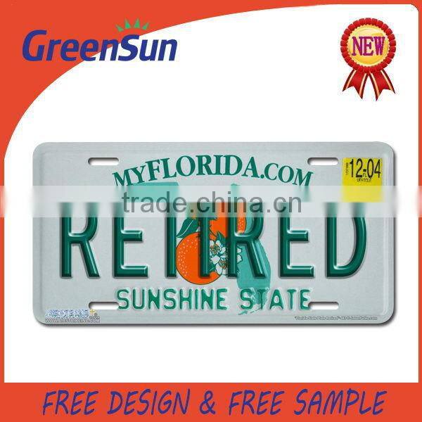 2015 top quality factory price two layer american license plate