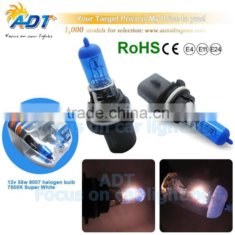ULTRA BRIGHT WHITE 9007 HB1 halogen HEADLIGHTS BULBS 7500K