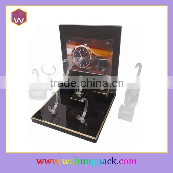 Customized Plastic Watch Display Showcase/Luxury Display Trays For Watches Wholesale