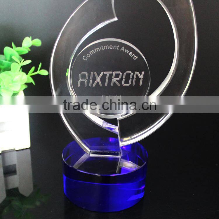 2016 newest special shaped crystal trophy with cheap price