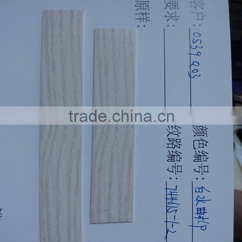 wood grain pvc edge veneer in China