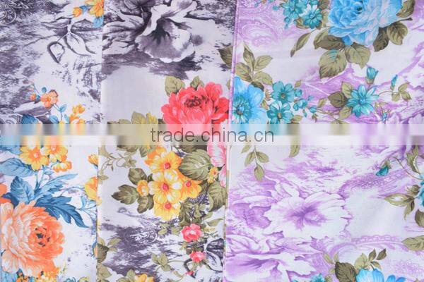 Mulinsen digital printed dress material patterns/ satin fabric roll