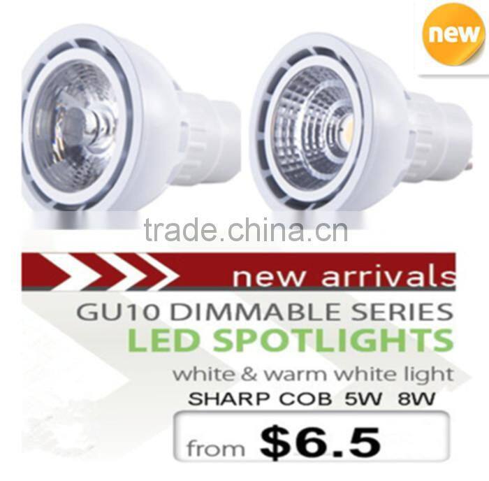 Bright dimmable 220v 5w gu10 gu5.3 mr16 mini led spot light for hall
