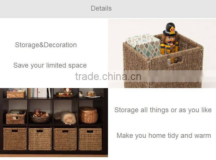 Fashion natural seagrass woven storage basket