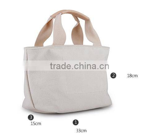 Canvas school lunch bag large space