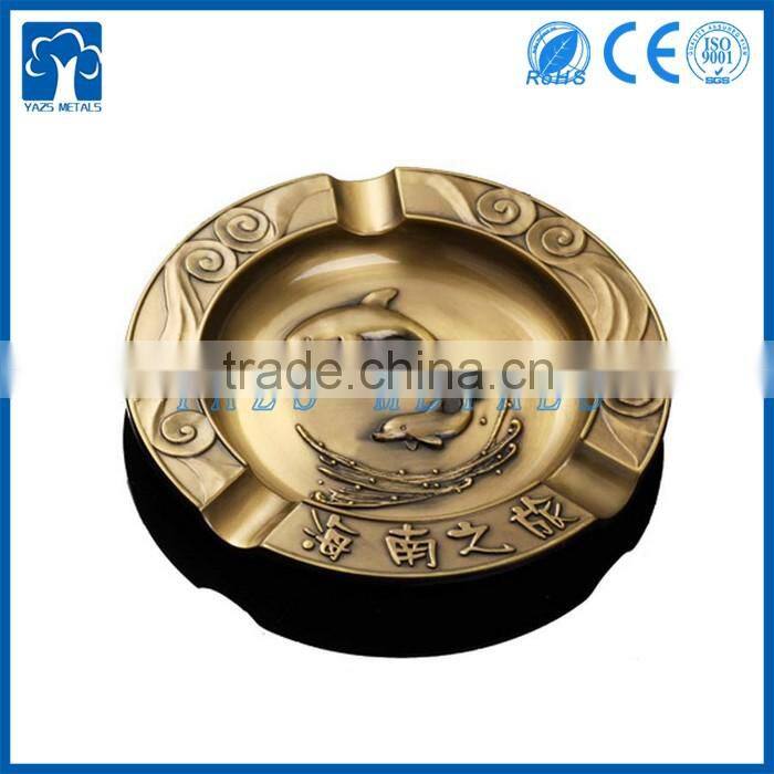 custom metal antique bronze funny cigar pocket ashtray