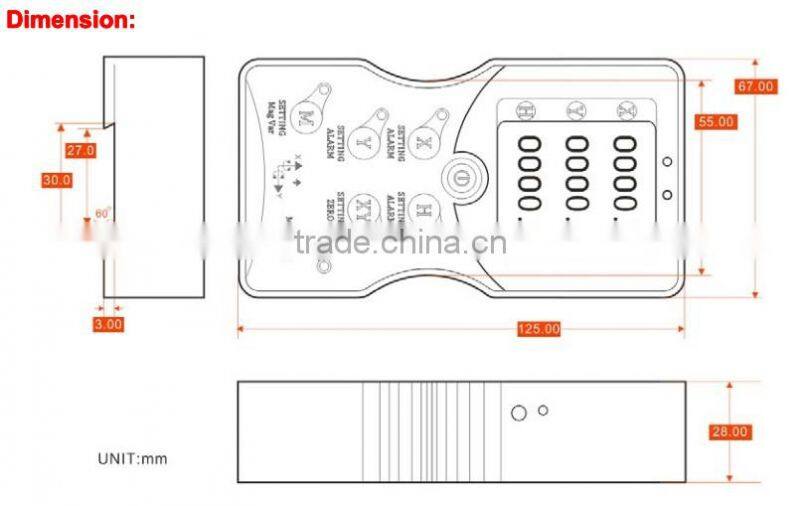 Hard & Soft Magnetic Angle Compensation Electronic Compass North Finder With Small Size