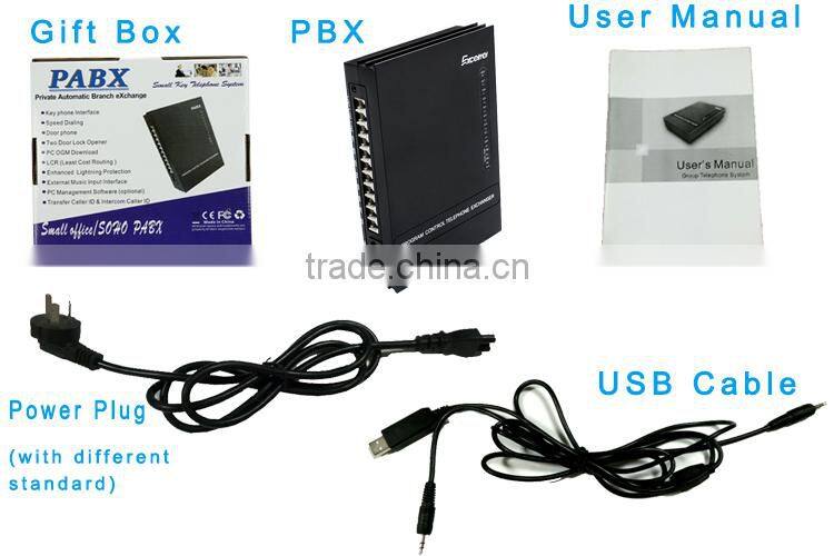 Mini PBX 308 office intercom system with PC billing software (MK308)