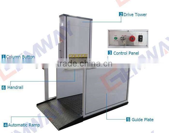 2m Small disabled electric lift wheelchair