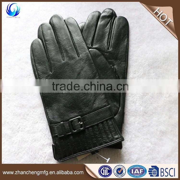 New style fashion mens goatskin C grade leather gloves with high quality