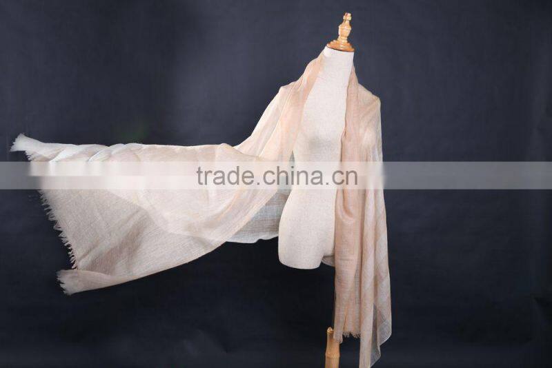 soft and light camel cashmere scarf