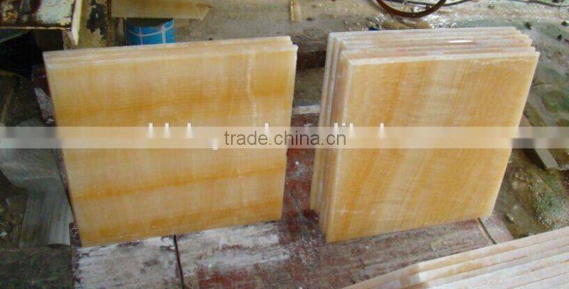 Best Quality High Polished Light Honey Onyx Marble Tiles