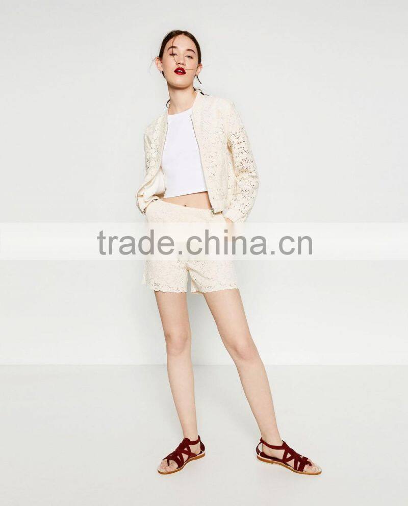 Daijun oem high quality fashion lace breathable summer pants women