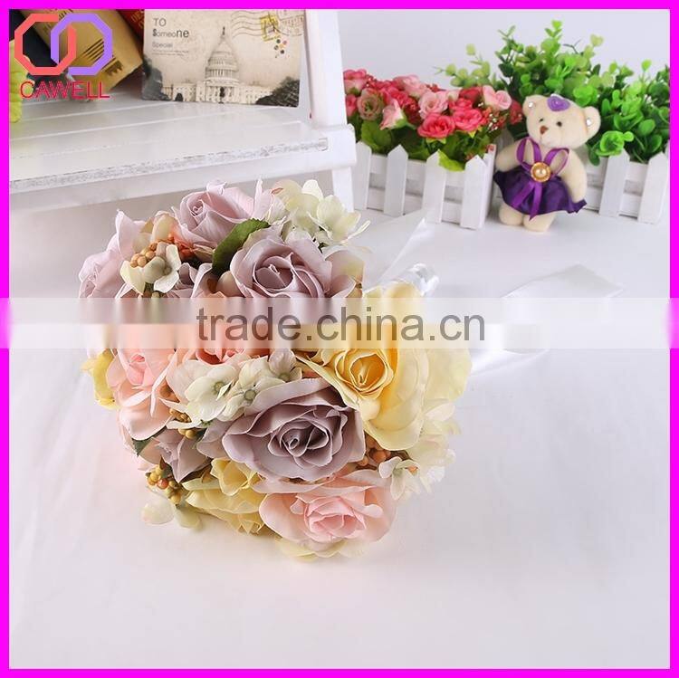 wedding flower heads mini silk rose bouquet very Charming