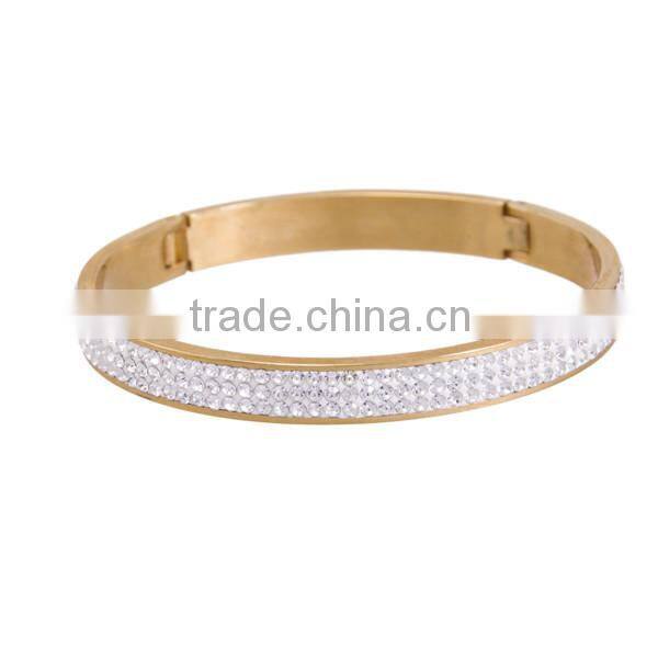 2014 Fashion Metal Stainless Steel Jewelry Rhinestone Hand Bracelets