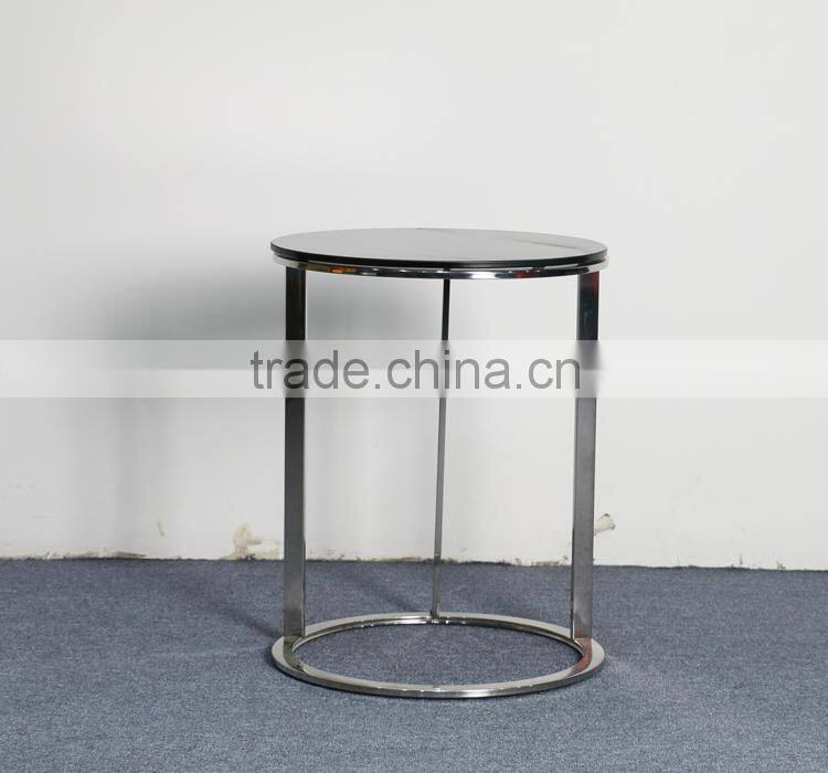 Wooden Top Steel Frame Coffee Table