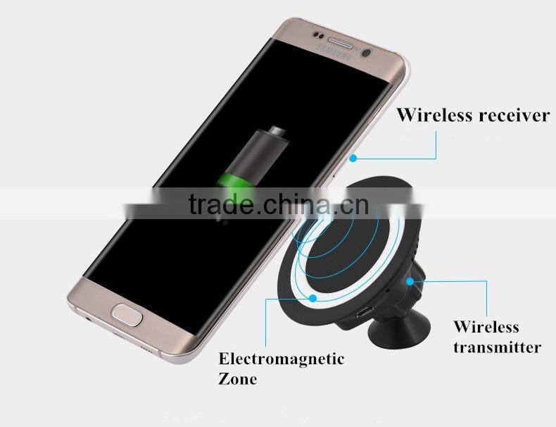 QI Car Holder Wireless Charger Charing Pad for iPhone6 6s Plus Samsung s5 s6 Nokia Lumia LG Nexus Univesal Wireless Charger
