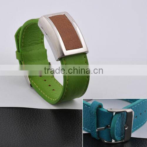 Stainless Steel Wholesale Accessory Leather Bracelet(GB10419)