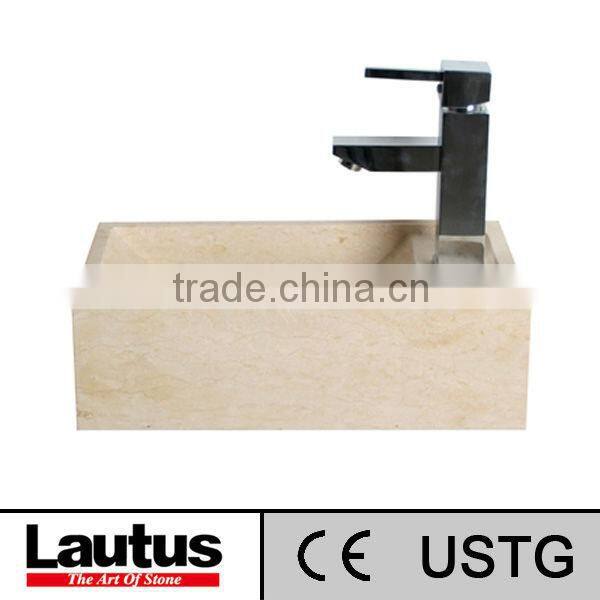 Wall hung stone basin sink