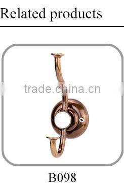 Hot selling decorative chrome aluminum metal wall hooks