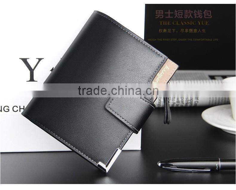 Fashion short man leather baellerry wallet