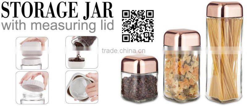 SINOGLASS M size 1000ml with adjustable air pad glass Storage Jar