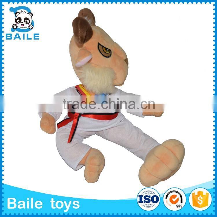 2016New style Custom Taekwondo plush goat soft toys