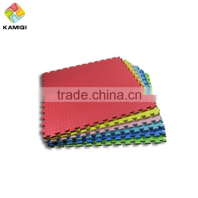 Cheap safety Kamiqi EVA five stripes foam floor taekwondo mats