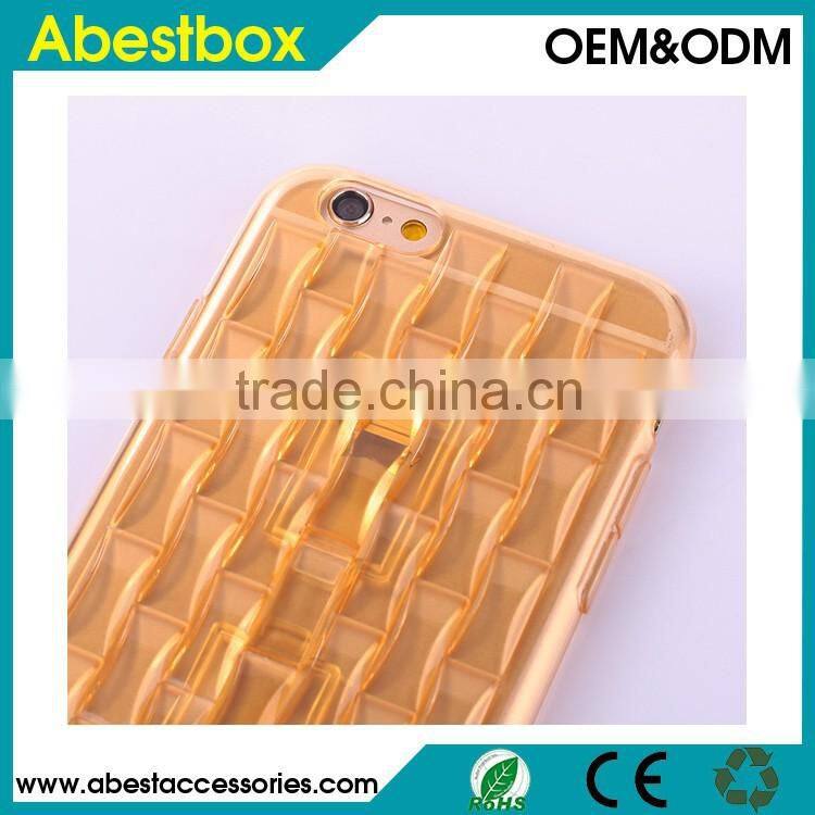 for iphone 6 TPU Ice Case, Transparent Clear TPU Soft Flexible Case with Ring Stand for iphone 6