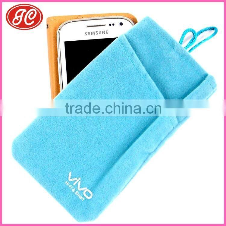 coloful heat transfer printing Soft microfiber bag for mobile phone /charger