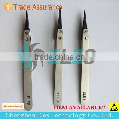 2016 new all stainless steel series anti-static tweezers