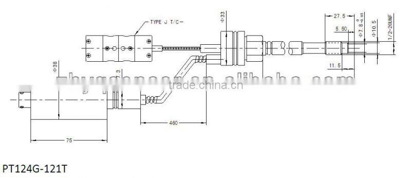 mv/v output flexible Melt Pressure Transducer for extruder machinery