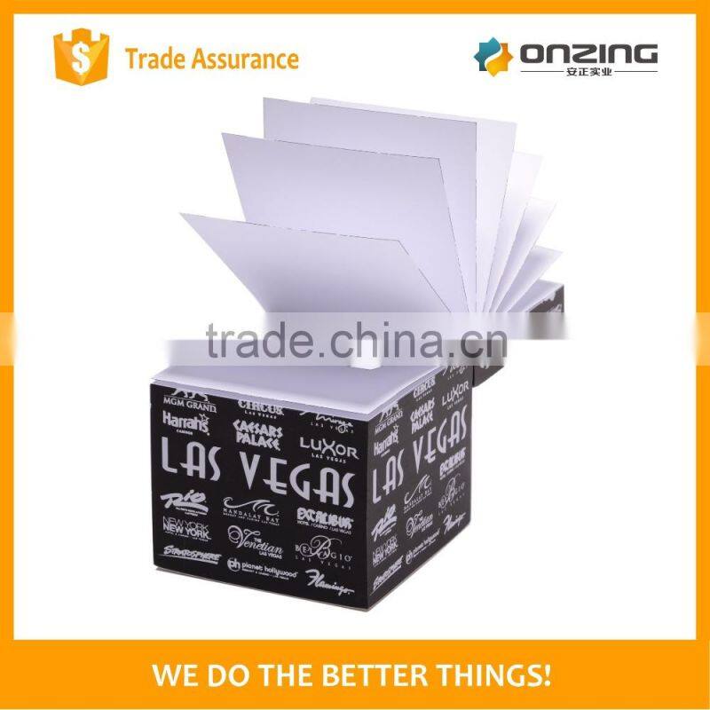 OEM paper cube shape sticky note pad for business