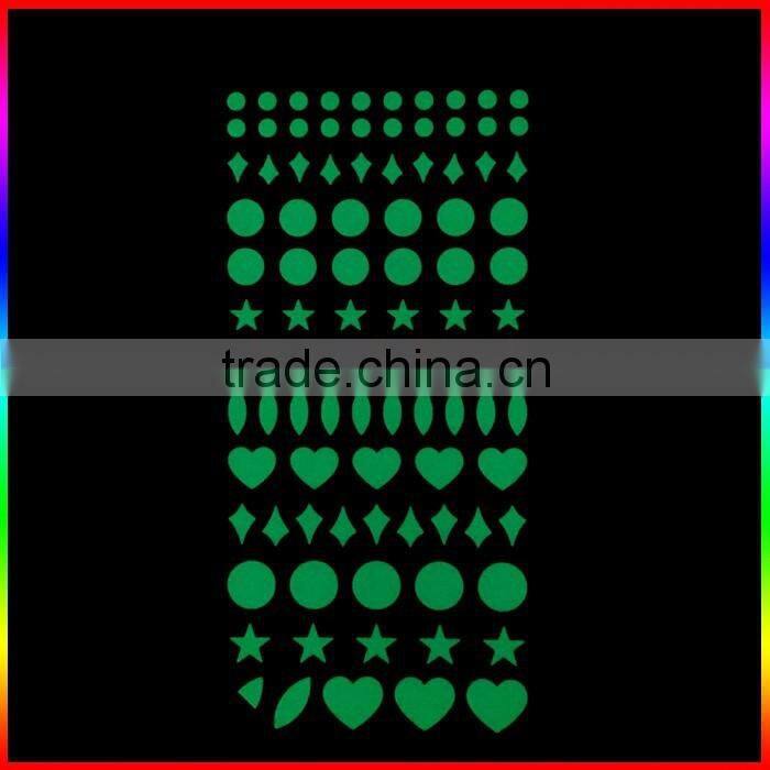 round glow in dark label, luminous adhesive stickers