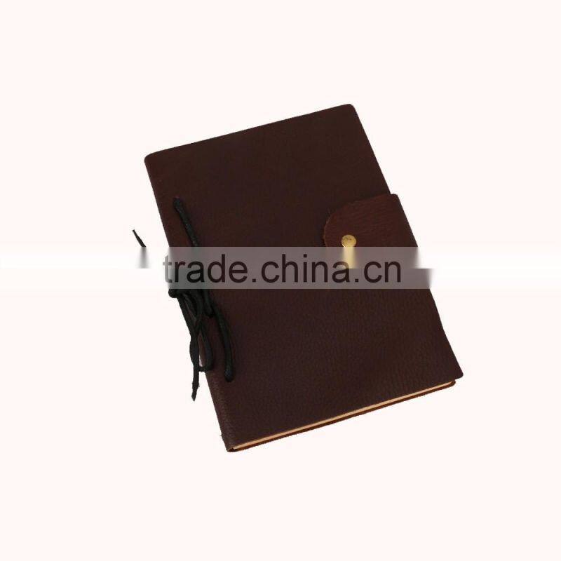 Plaro style high quality business gifts cow logo leather notebook