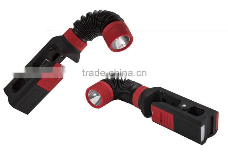 1W LED Snake head work light with big clip&magnet flexible adjustable led work lamp working light