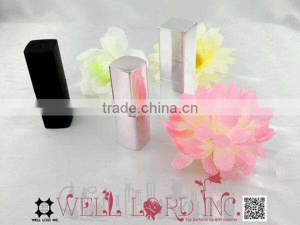 6cm elegant pink aluminum plating outer cover pulling cap lipstick