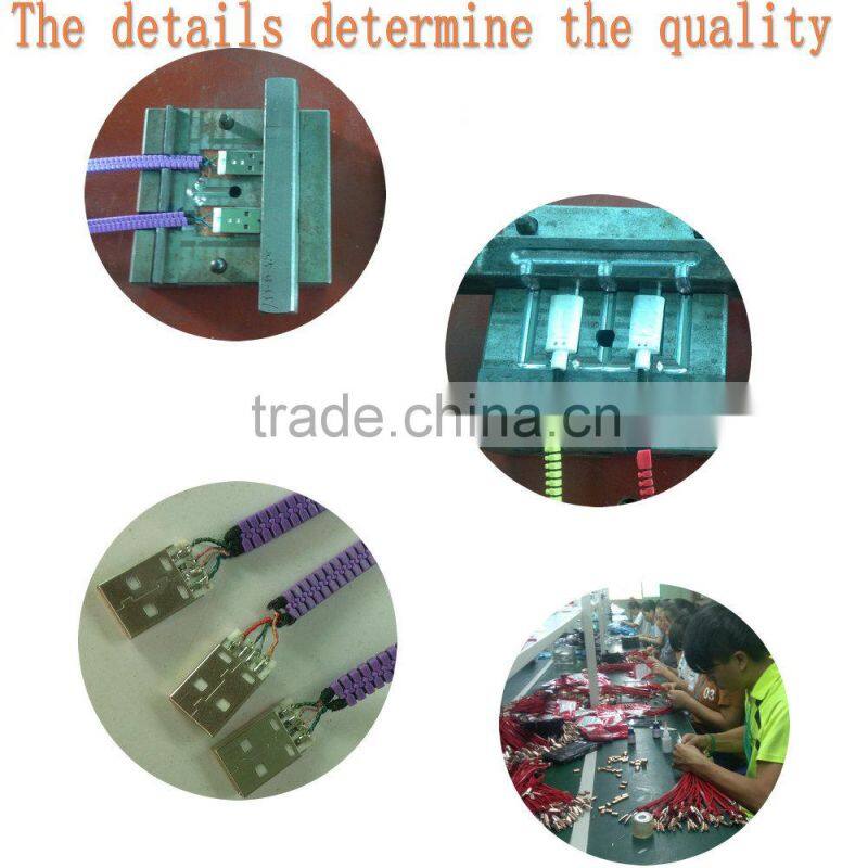 Best selling EL lights usb charger cable speed chaging flat usb cable for phone