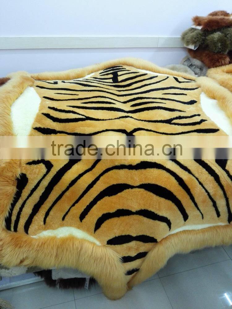 Real multed color faux fur blanket/wholesale blanket 2015