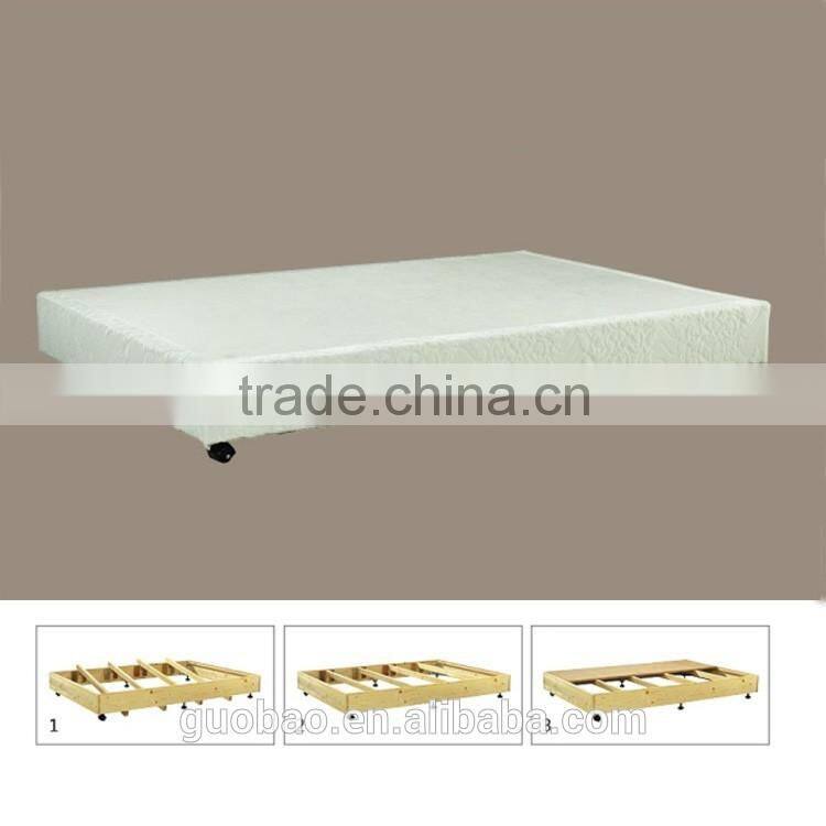 Hot selling small size bedbase for hotel/ very small CBM bedbase/KD bed base/cheap simple bed base
