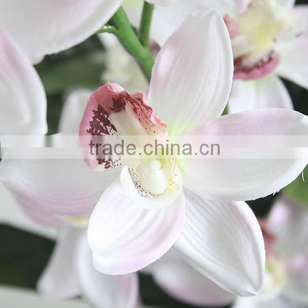 POTTED Artificial Cymbidium orchid flower