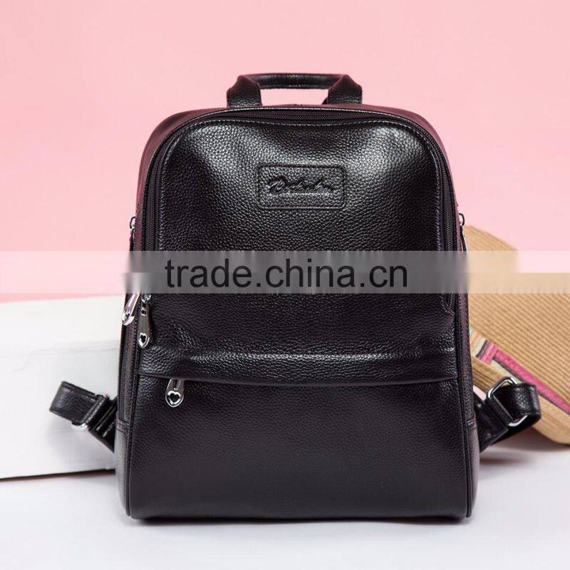 leather day backpack bag school bag girls laptop shoulders bag