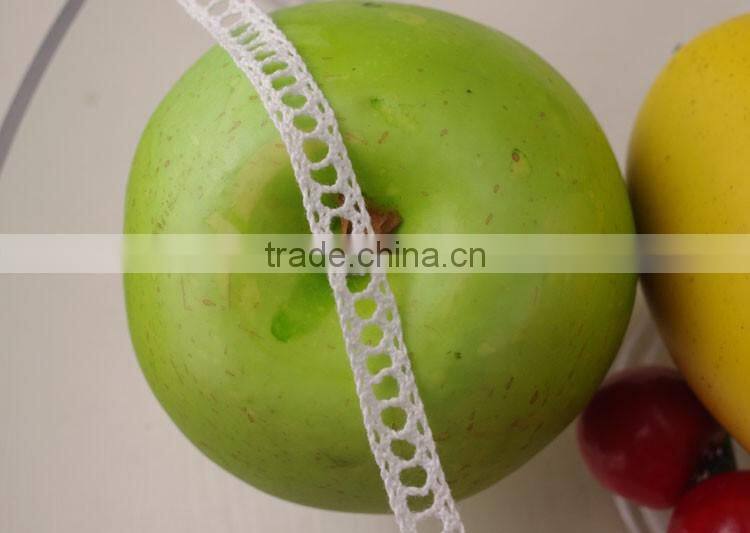 1cm white african swiss lace fabric trimmingwith low price 100301