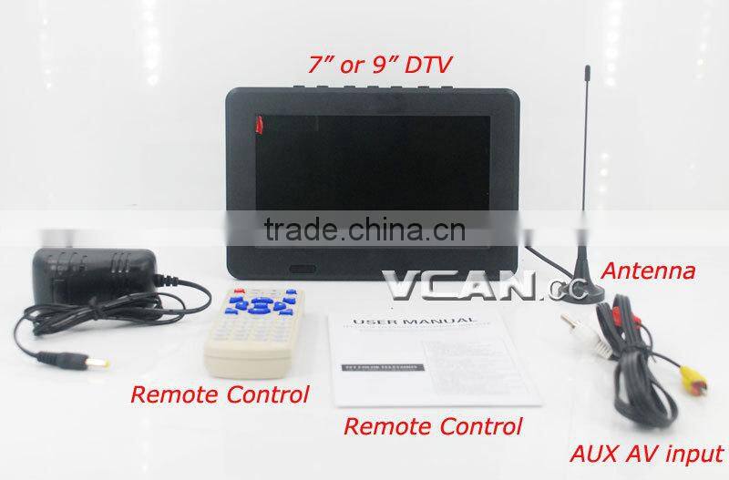 Analog TV DTV900- DVBT2 9 inch lcd tv antenna USB TF mp5 digital player drivers